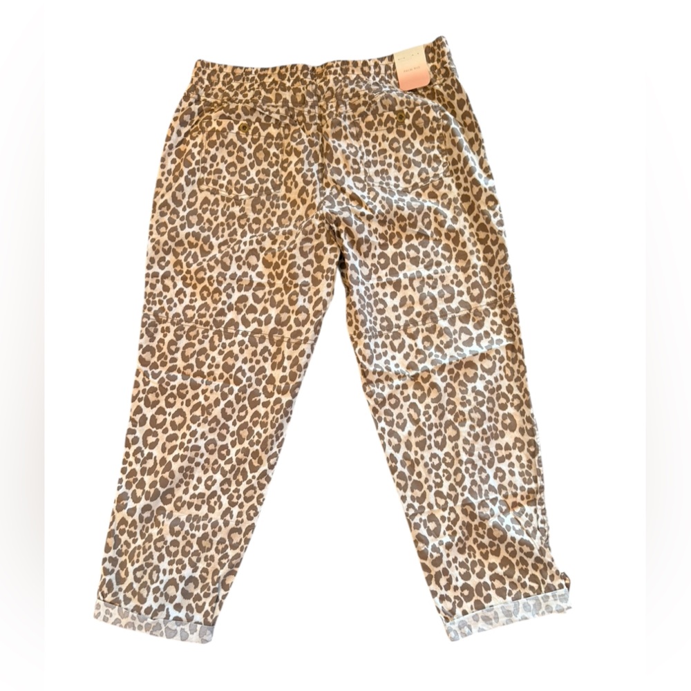 Leopard Print Women's Pants Cuffed Ankle Palm Rio Ankle Pants XL Extra Large